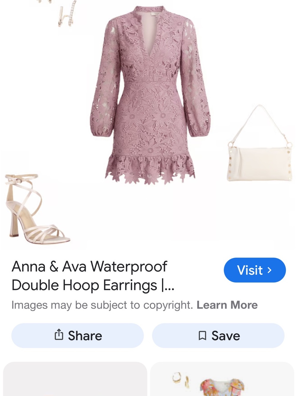 Kensie Dusty Lavender Floral Lace Mini Dress NWT - Picture 6 of 10
